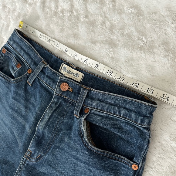 MADEWELL High Rise Straight Frayed Ankle Jean - Picture 8 of 10